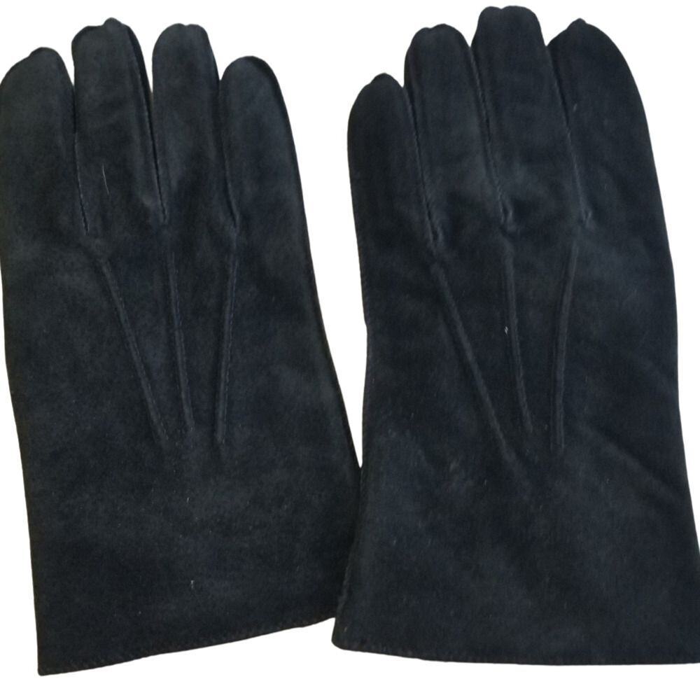 Thinsulate Thermal Insulation Winter Gloves Vintage Suede Leather Black XL Men